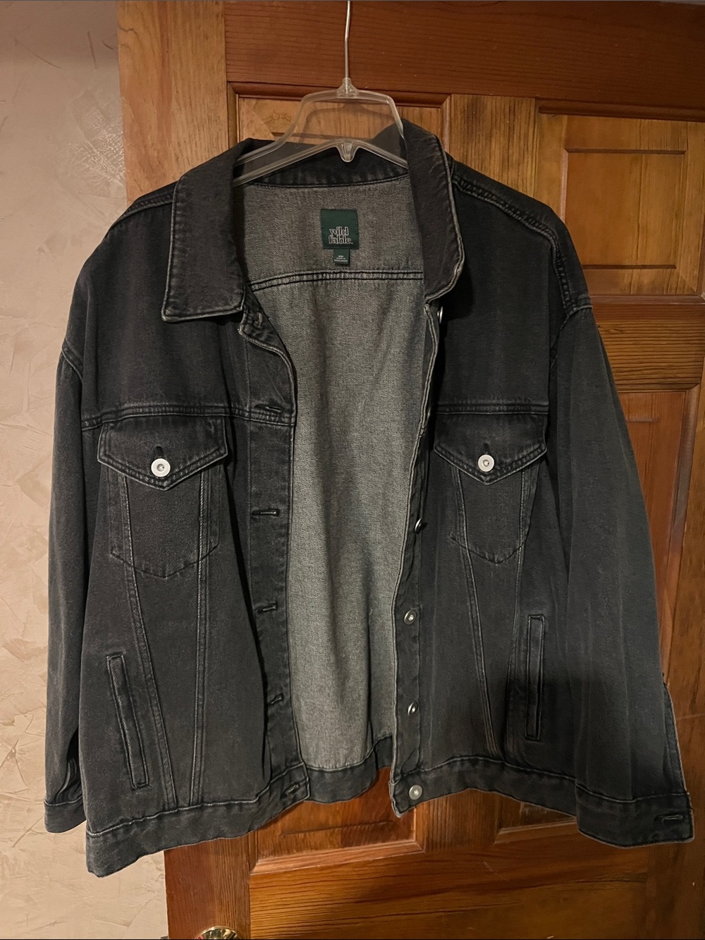 wild fable Women’s Washed Black Denim Jacket